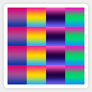 Bi+ Gradients (4x4 Stripes) Sticker